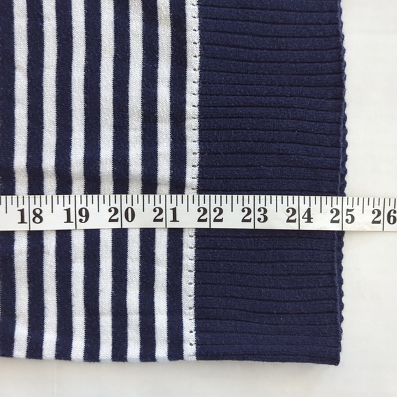 Gap Striped Hooded Uniform Sweater SMALL TALL Navy Blue White - Picture 15 of 16